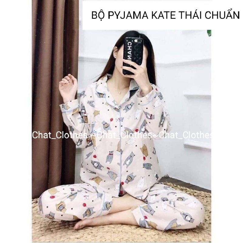Bộ pyjama KATE TAY DÀI hàng thiết kế