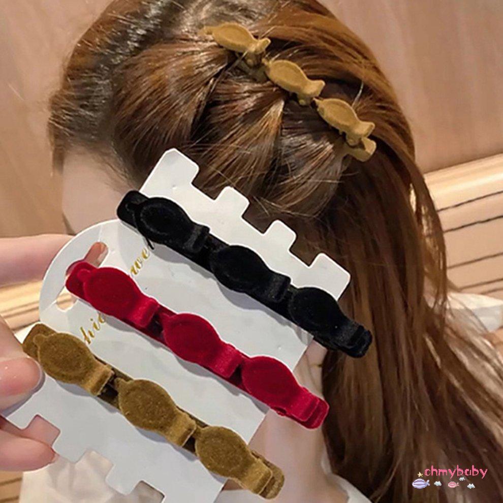 Ghim tóc Phụ nữ Bên Cô gái đáng yêu Kẹp tóc chống trượt Flocking Kẹp tóc [8/1]