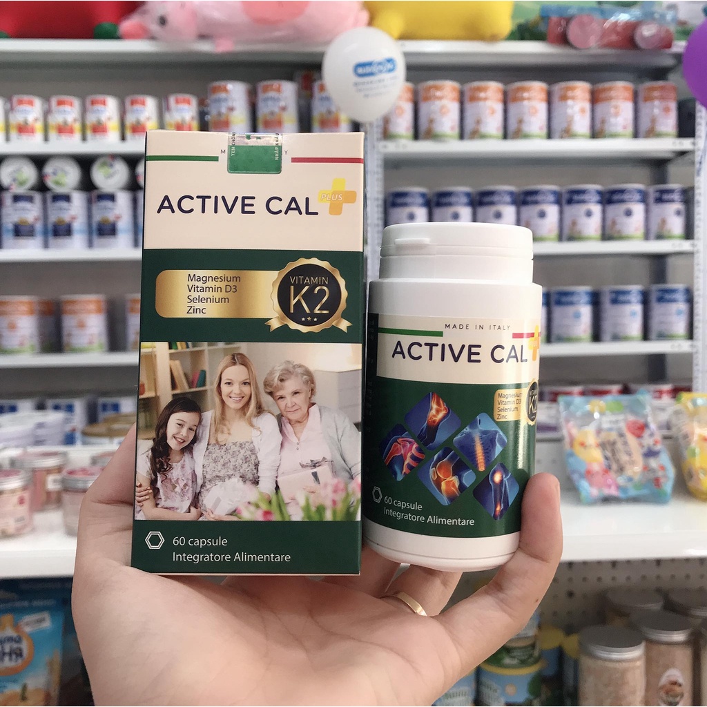 Canxi hữu cơ Active cal+ D3,K2- Ý Hộp 60 viên