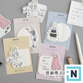[Giá Sỉ Từ 3 Set] Set 30 Tờ Giấy Ghi Chú N228 Sinh Hoạt Hằng Ngày Tiện Lợi Xinh Xắn