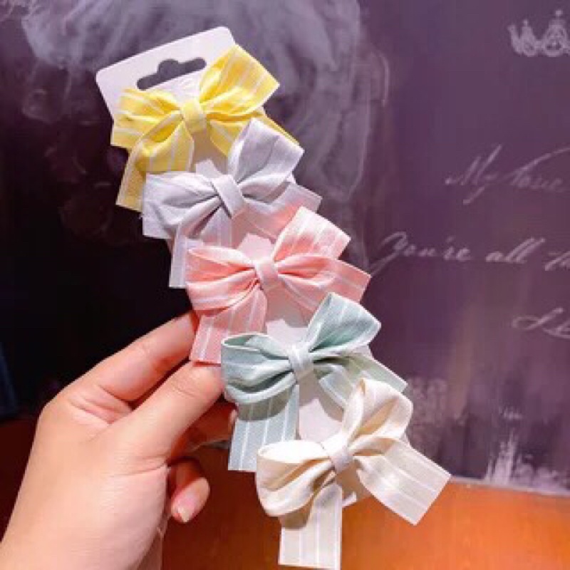 Kẹp Tóc Hình Nơ Xinh Xắn Phong Cách Hàn Quốc Cho Nữ_MYNA ACCESSORIES
