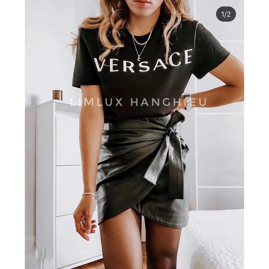 Áo phông Versace 2 mặt in siêu nổi bật về đủ 2 màu đen-trắng