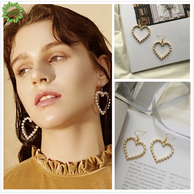 Cặp khuyên tai hình trái tim phong cách Nhật - Hàn đáng yêu cho nữ