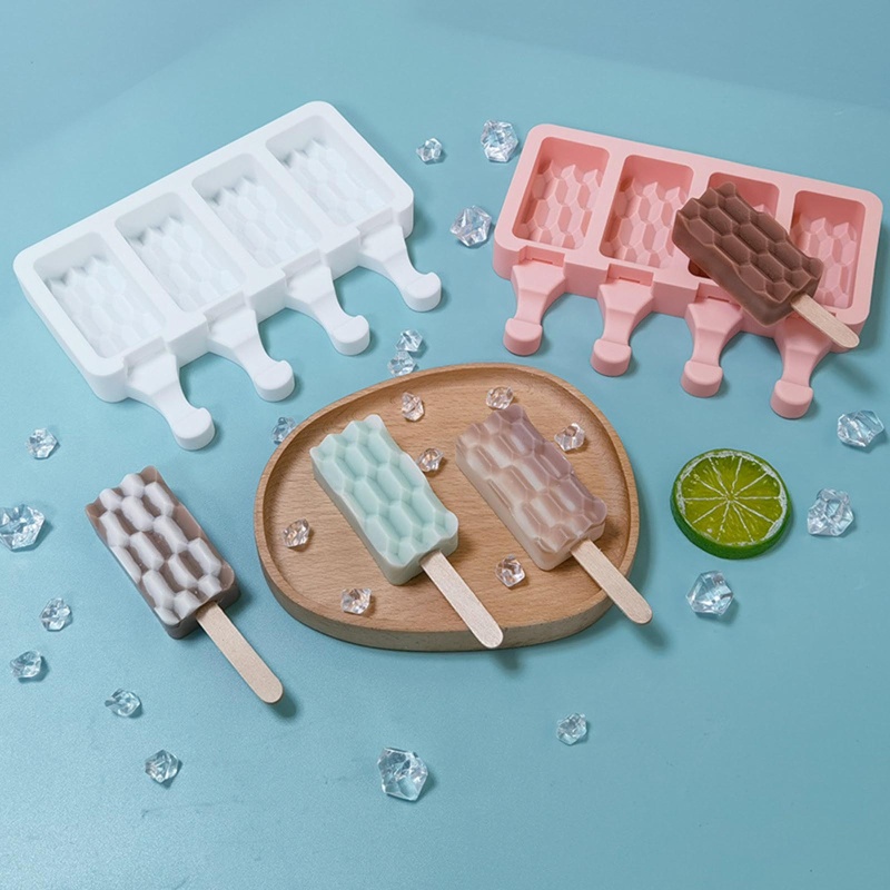 Khuôn Silicone Làm Kem 4 Ngăn Chống Dính