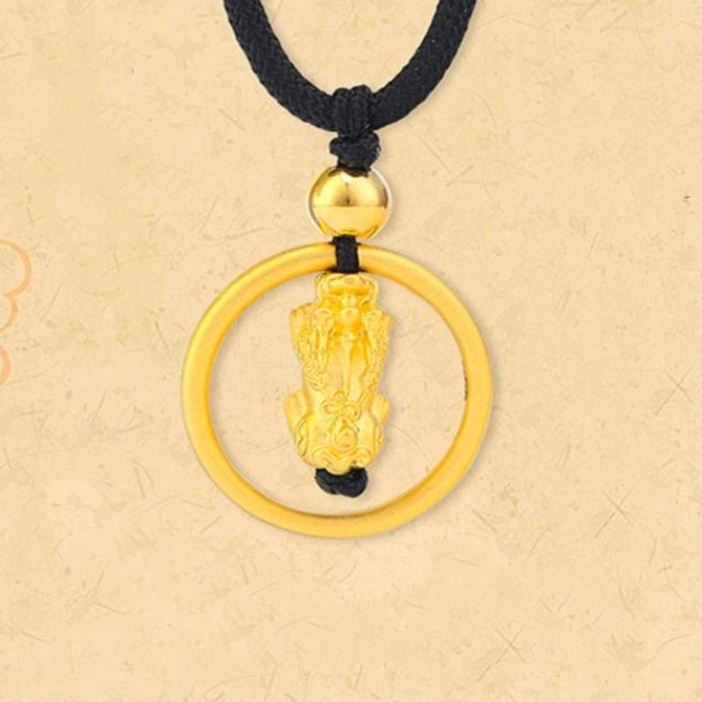 Vòng cổ Màu Đen May Mắn Khắc Chữ Brave Troops Phong Cách Vintage Dành Cho Nam Nữ