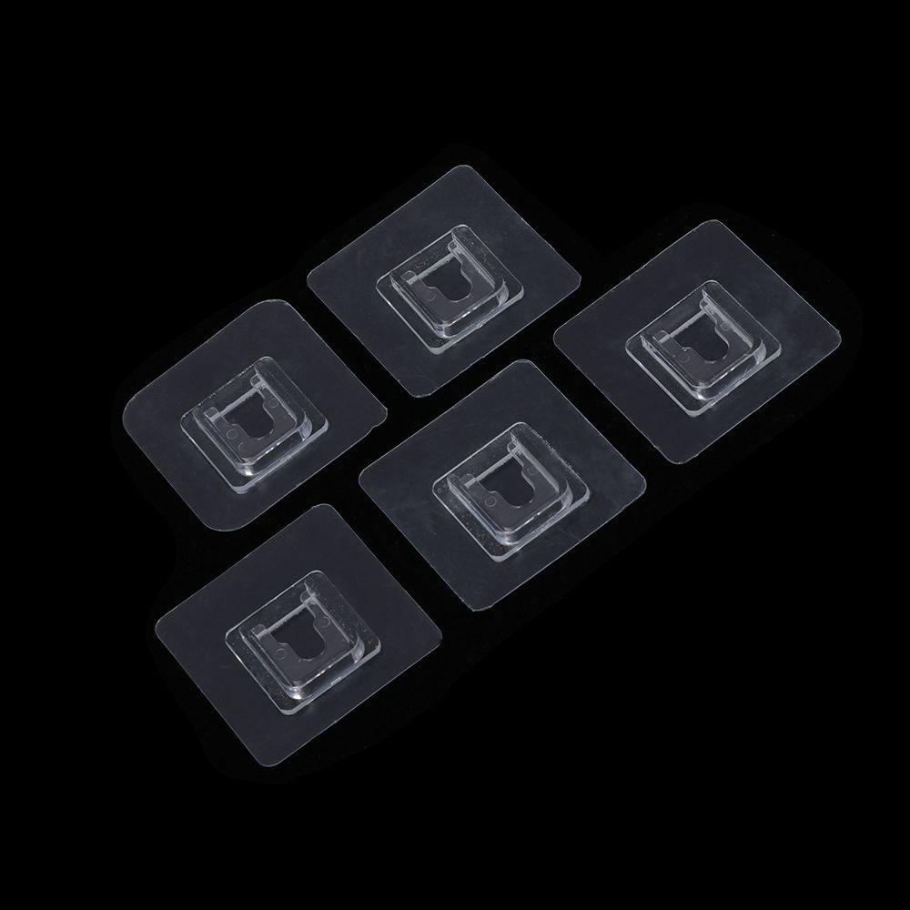 Set 2 / 5 Móc Treo Đồ Dán Tường Trong Suốt Chống Nước Tiện Dụng