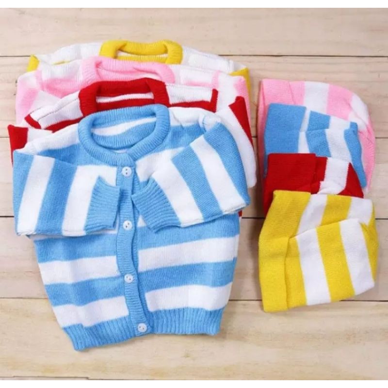 Áo khoác len kèm mũ cho bé từ ss- 9kg