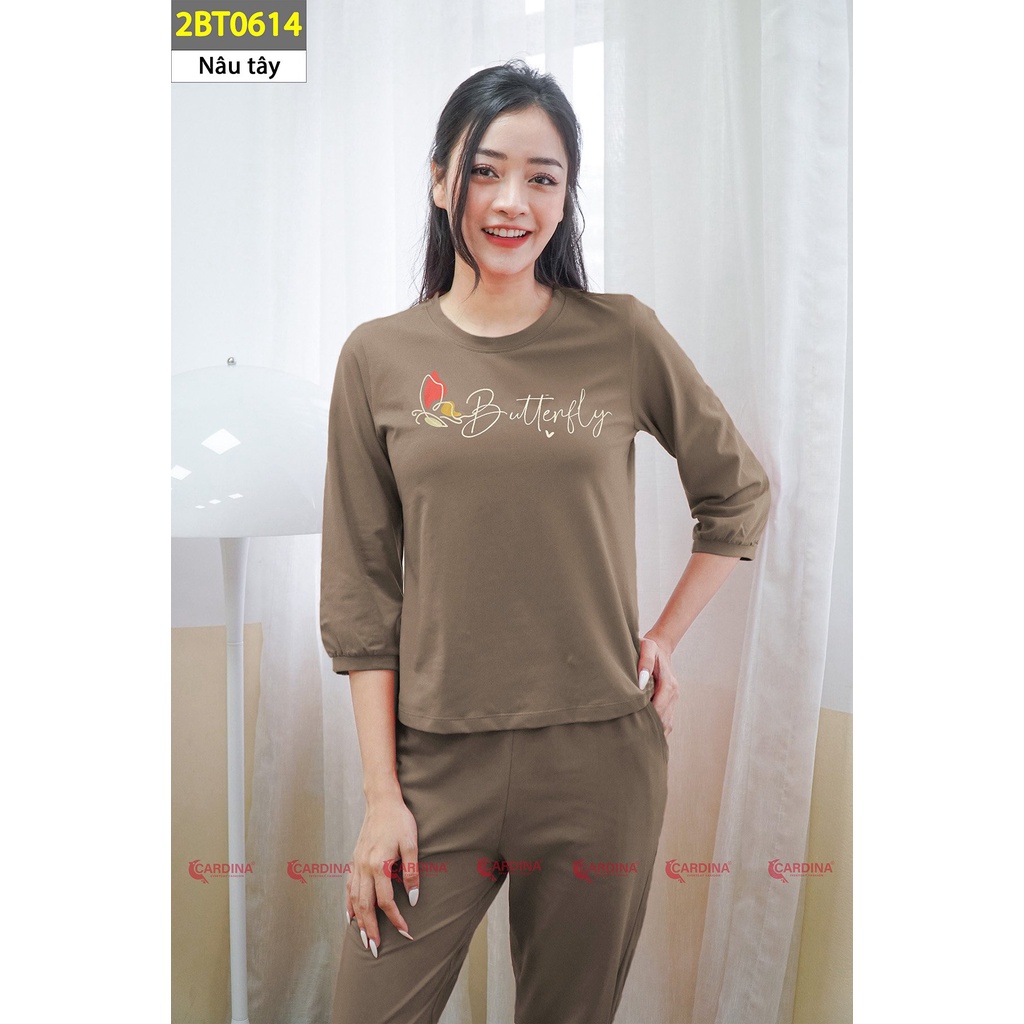 Mã 2BT06 - Bộ cotton tay lỡ dúm phồng Cardina