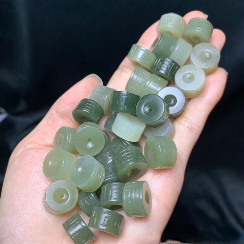 Phụ Kiện Bánh Xe Nhỏ Yo-Yo Điêu Khắc Đá Pavilion Hetian DIY