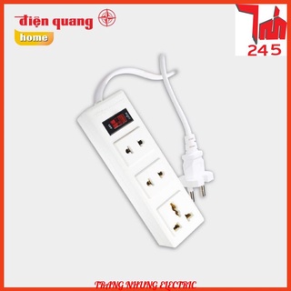 ⚡GIAO HỎA TỐC⚡ Ổ cắm điện 1 lỗ 3 chấu 2 lỗ 2 chấu Điện Quang (2 Mét - 5 Mét ) 002A-02 - HÀNG CHÍNH HÃNG