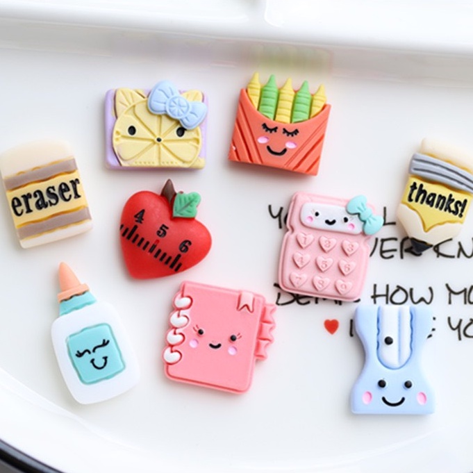 Charm (C45) slime/ Dụng Cụ Charm Trang Trí [Ko Keo &amp; Nút] Hình Dụng cụ Học tập