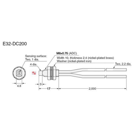 Cảm biến sợi quang Omron E32-DC200 zalo778454186