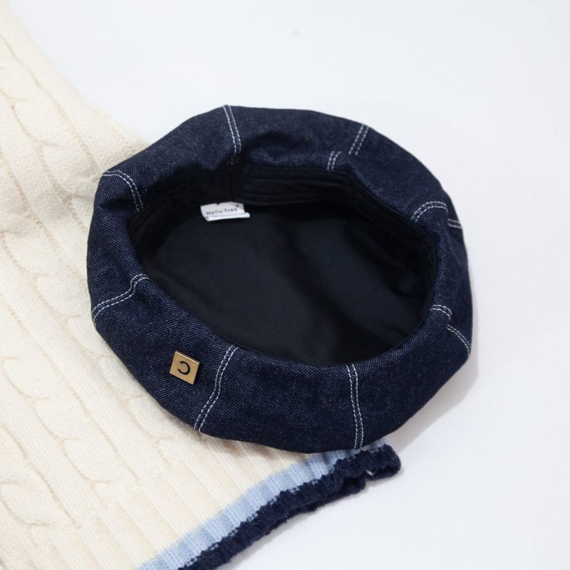 Mũ Beret Cao Bồi Phong Cách Retro Anh Quốc Dễ Phối Đồ Hợp Thời Trang Xuân Hè Cho Nữ
