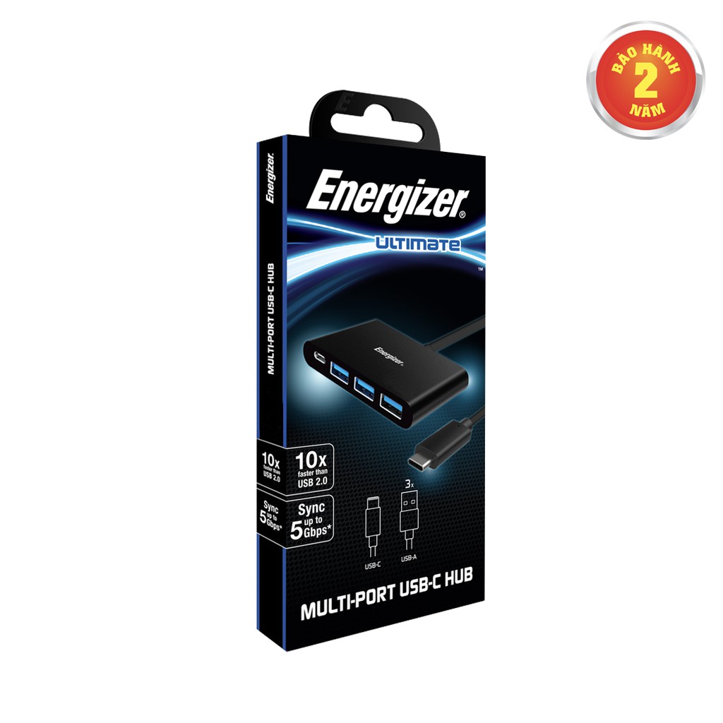 Bộ chuyển USB-C 3.1 Hub Energizer 3USB-A/1USB-C - HC304AC