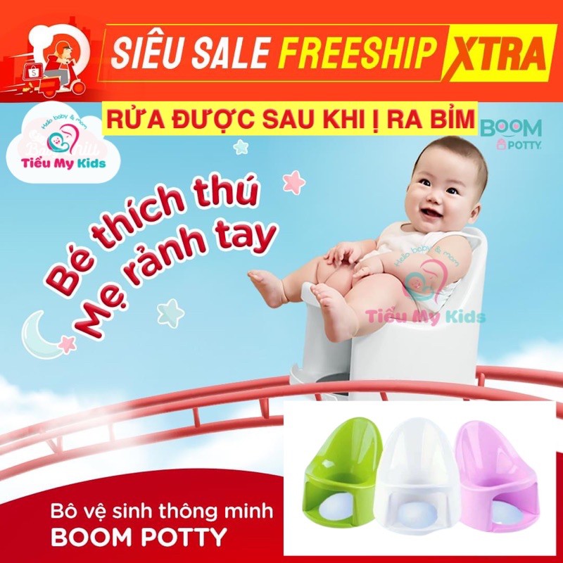 Bô cho bé - Bô Boom Potty,ghế bô ngồi toilet,bệ lót bồn cầu cho bé