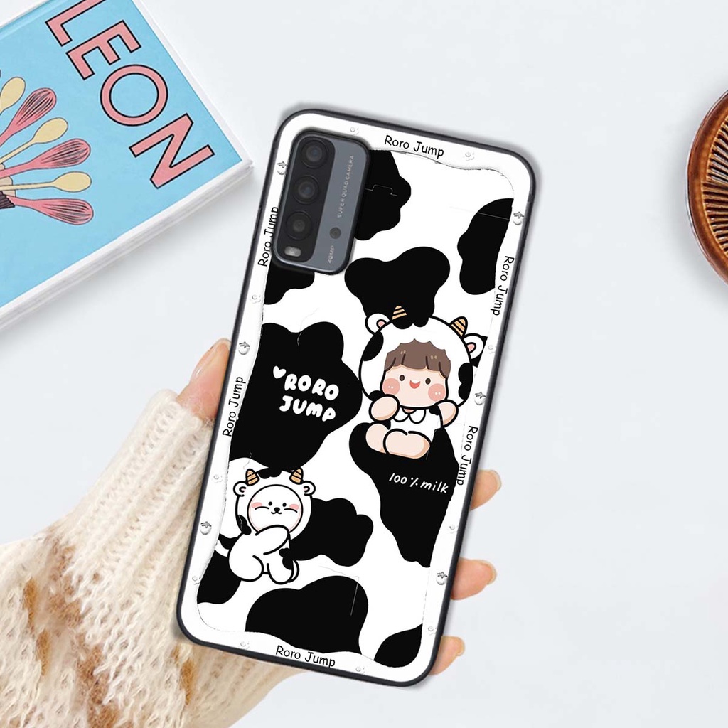 Ốp lưng Xiaomi Redmi 9T in hình gấu cute,bò sữa 3D cute dễ thương bảo vệ điện thoại.