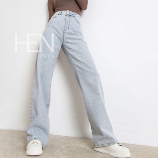 Quần jeans Ống Rộng Lưng Cao Thời Trang Cho Nữ (Màu Xanh Nhạt) Code266