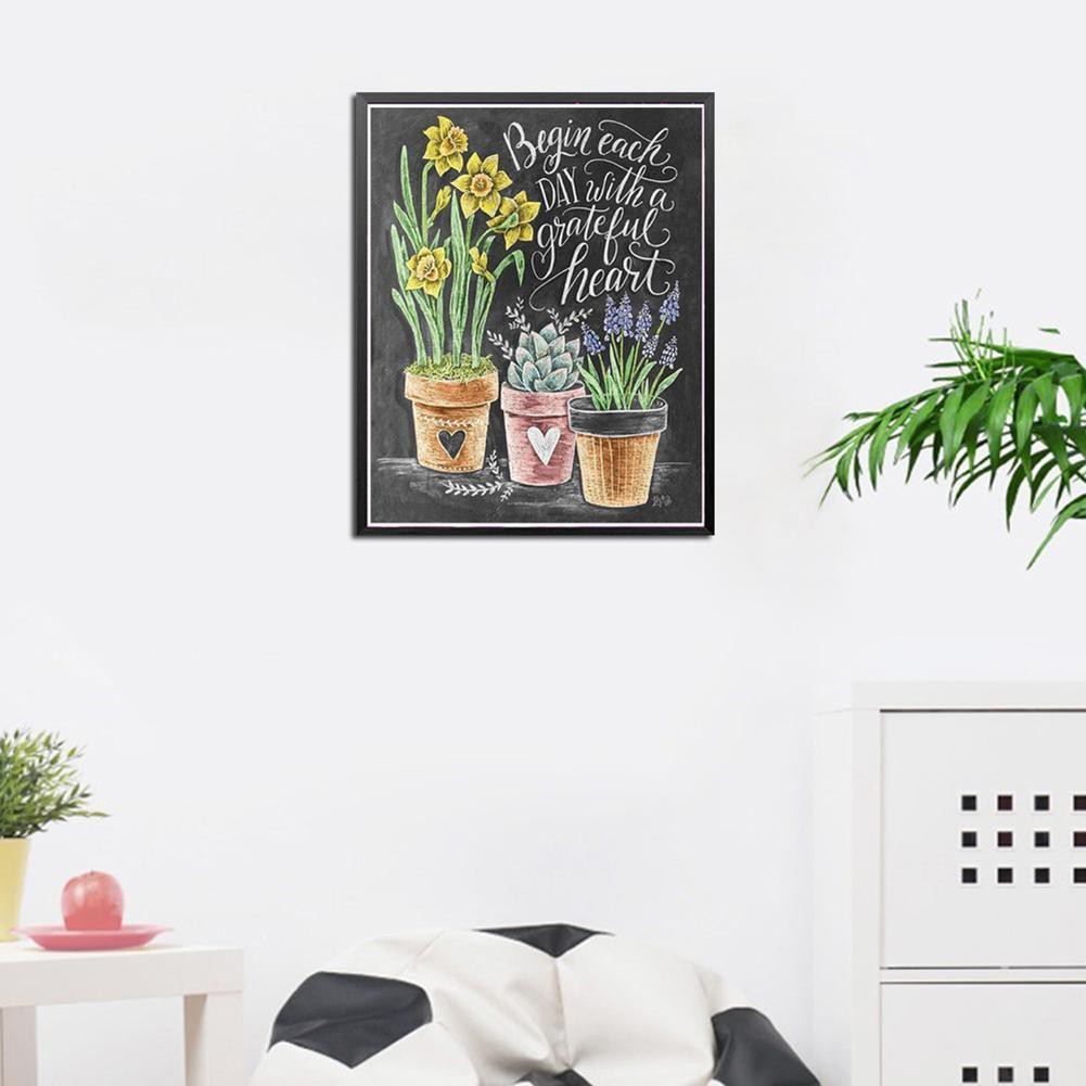 Set Tranh Đính Đá 5D Tự Làm Hình Bảng Đen Độc Đáo