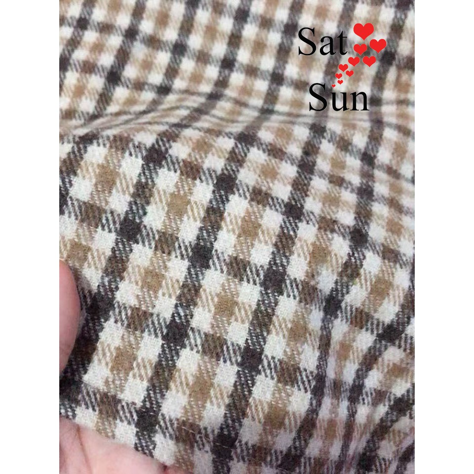 Chân váy len dạ dáng chữ A kẻ sọc thời trang SatSun | BigBuy360 - bigbuy360.vn