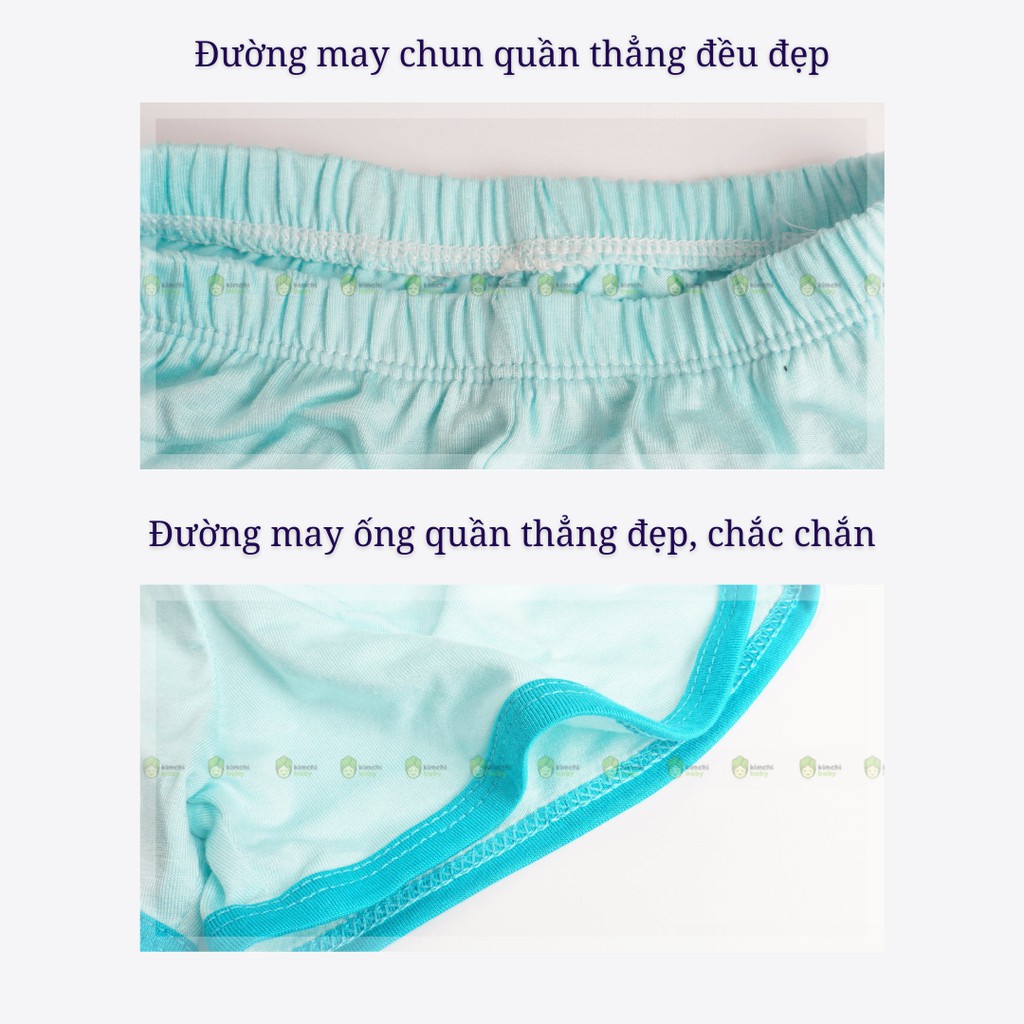 Quần đùi short thun cho bé trai, bé gái KIMCHIBABY vải thun lạnh mặc nhà mùa hè Minky Mom MKMQ2101