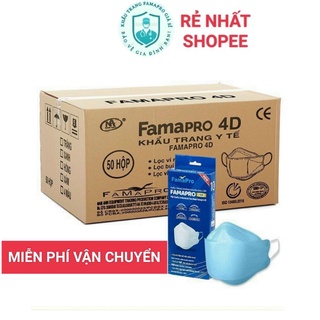 [Chính hãng] Sỉ thùng 500 cái khẩu trang 4D kf94 chính hãng Famapro