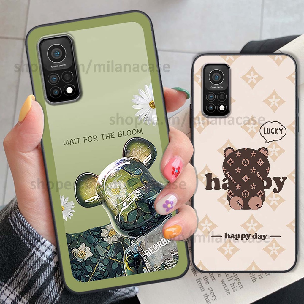 Ốp Xiaomi Mi 10T Pro gấu be@rBrick gấu Teddy Kaws siêu đẹp, phong cách, cá tính
