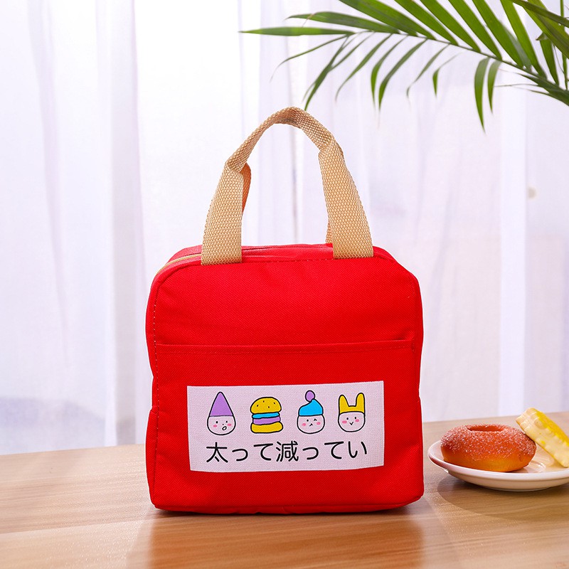 Túi đựng cơm văn phòng giữ nhiệt họa tiết sushi kích thước 20x19x13cm phù hợp học sinh, sinh viên, văn phòng