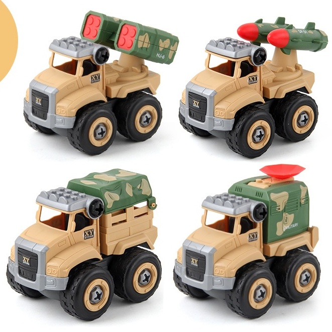 Bộ Xe Ô Tô Công Trường Xây Dựng Tháo Lắp Bánh, Chất Liệu Nhựa Cao Cấp Cho Bé