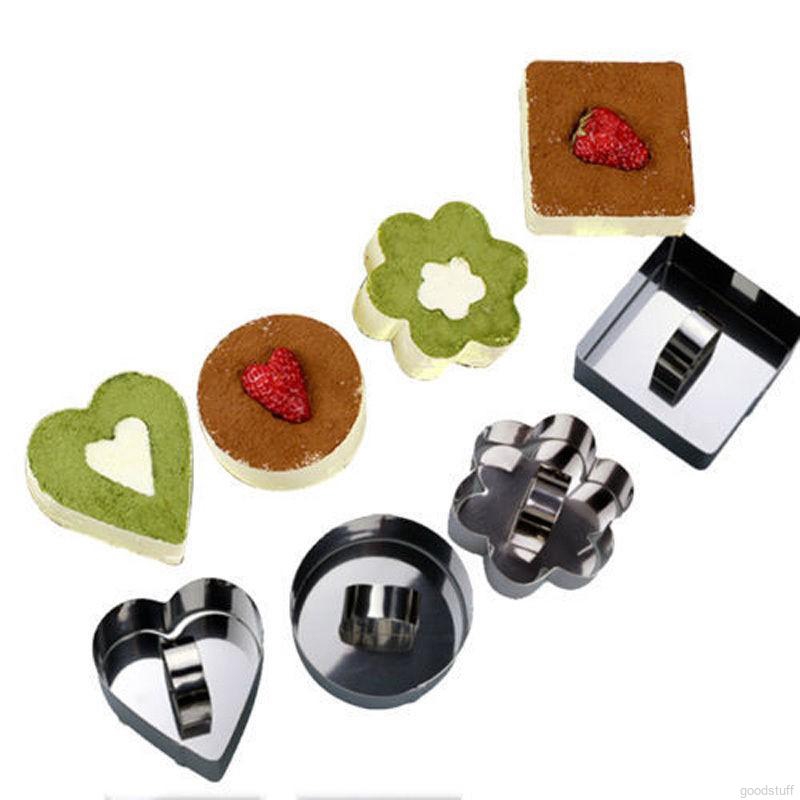 Khuôn làm bánh Cupcake thép không gỉ dụng cụ nhà bếp DIY