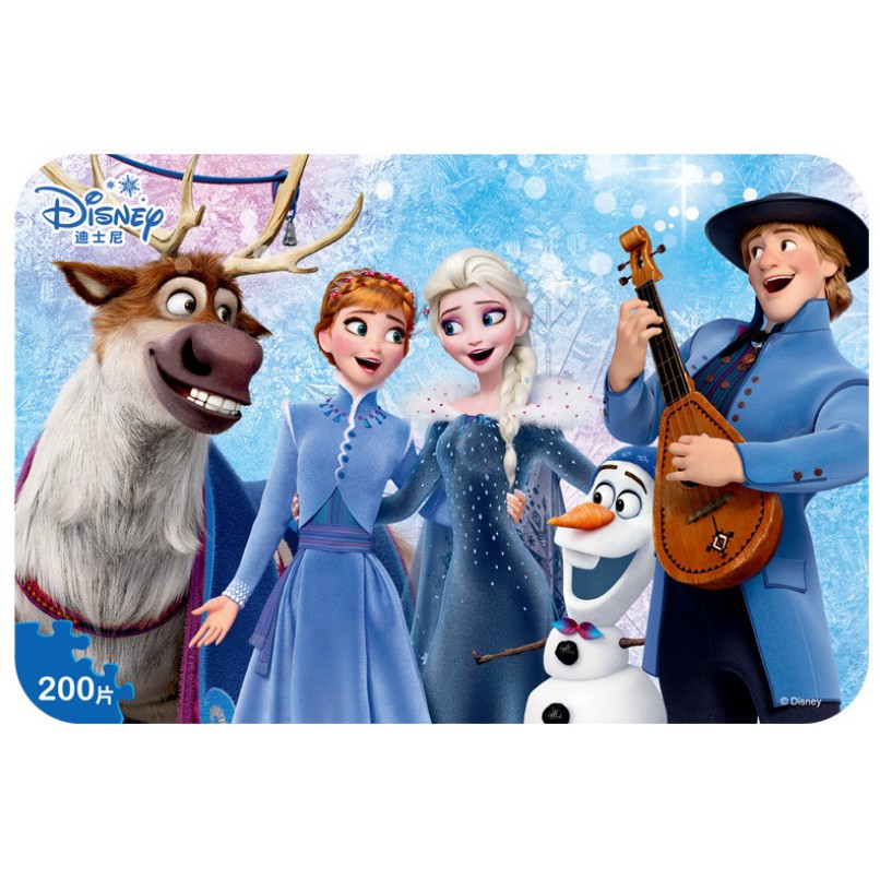 Xếp Hình Puzzle 200 Mảnh Hộp Thiếc In Nổi 3D - Elsa