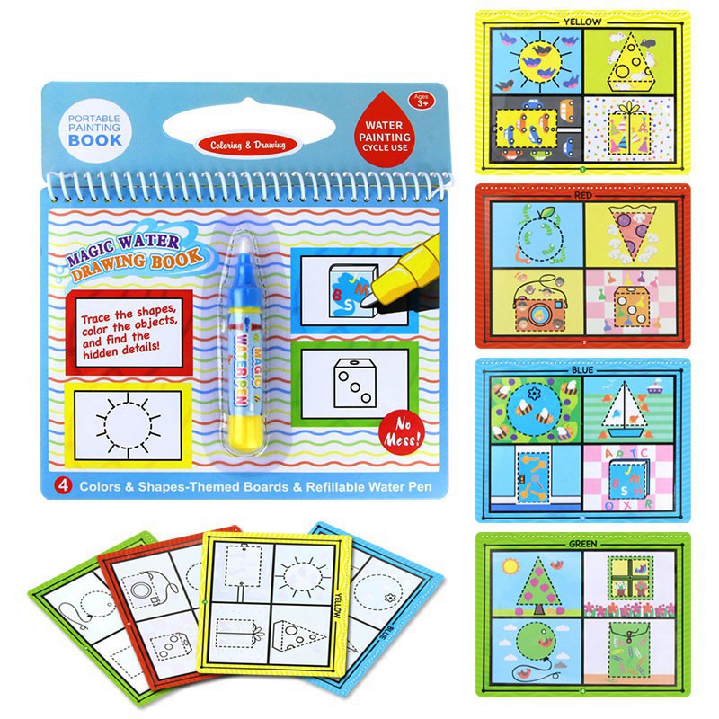 Bộ tranh tô màu nước ma thuật độc đáo cho bé