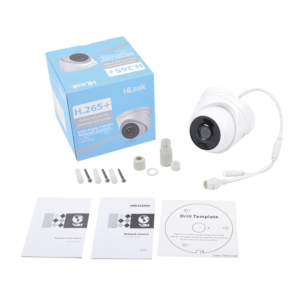 Camera IP Dome hồng ngoại 4.0 Megapixel HILOOK IPC-T240H - Hàng chính hãng