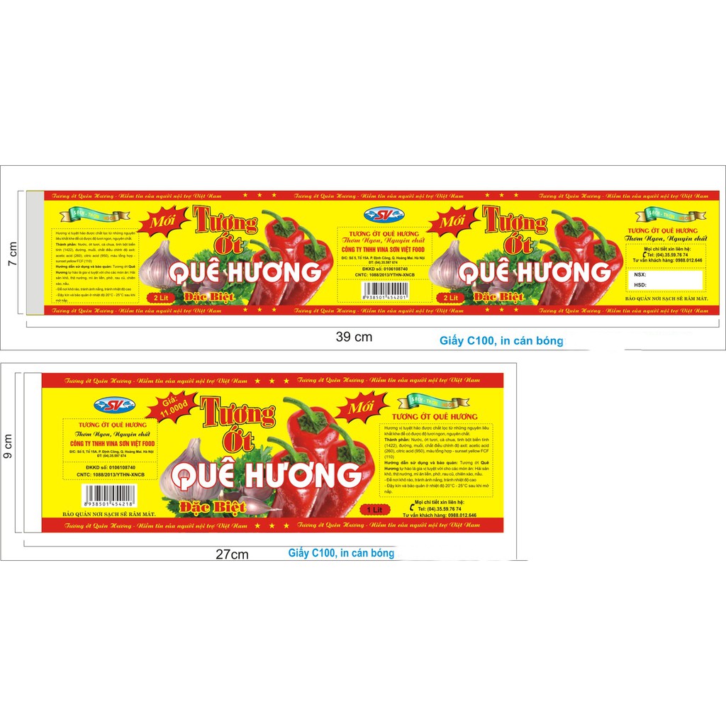 In tem decal dán sản phẩm