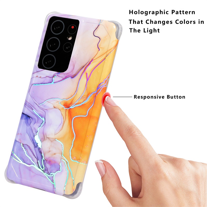 Ốp Điện Thoại TPU Mềm Chống Sốc Họa Tiết Đá Hoa Cương Cho Samsung S22 Ultra S21 Plus Note 20 Ultra S20