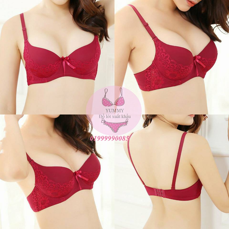 [Mã WA1606 giảm 15% đơn 99k] Áo lót mút trơn phối ren gom ngực đệm đẩy chân ngực | BigBuy360 - bigbuy360.vn