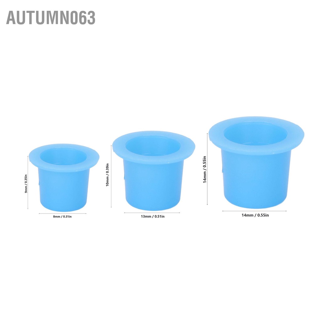 Autumn063 1000 cái Hình Xăm Mực Sắc Tố Cốc Dùng Một Lần Nhựa Màu Xanh Lông Mày Môi Mắt Bột