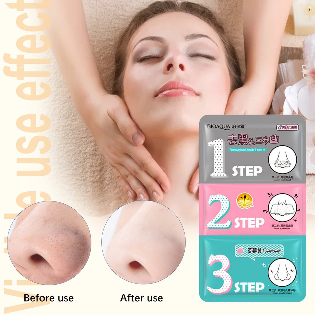 Lột Mụn Đầu Đen, Lột Mụn Mũi 3 Bước Bioaqua | BigBuy360 - bigbuy360.vn