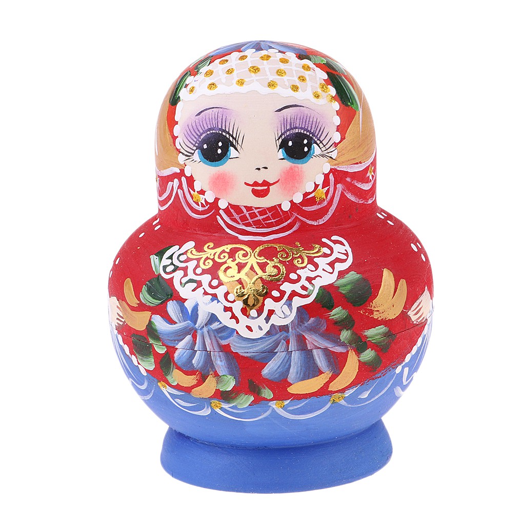 Set 10 búp bê Matryoshka nga thủ công nhiều màu sắc