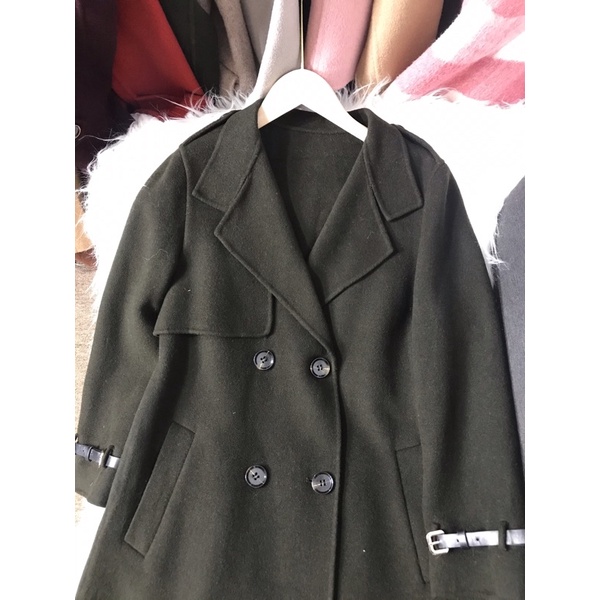 Áo dạ ép lông cừu màu rêu size M (52-58kg) | BigBuy360 - bigbuy360.vn