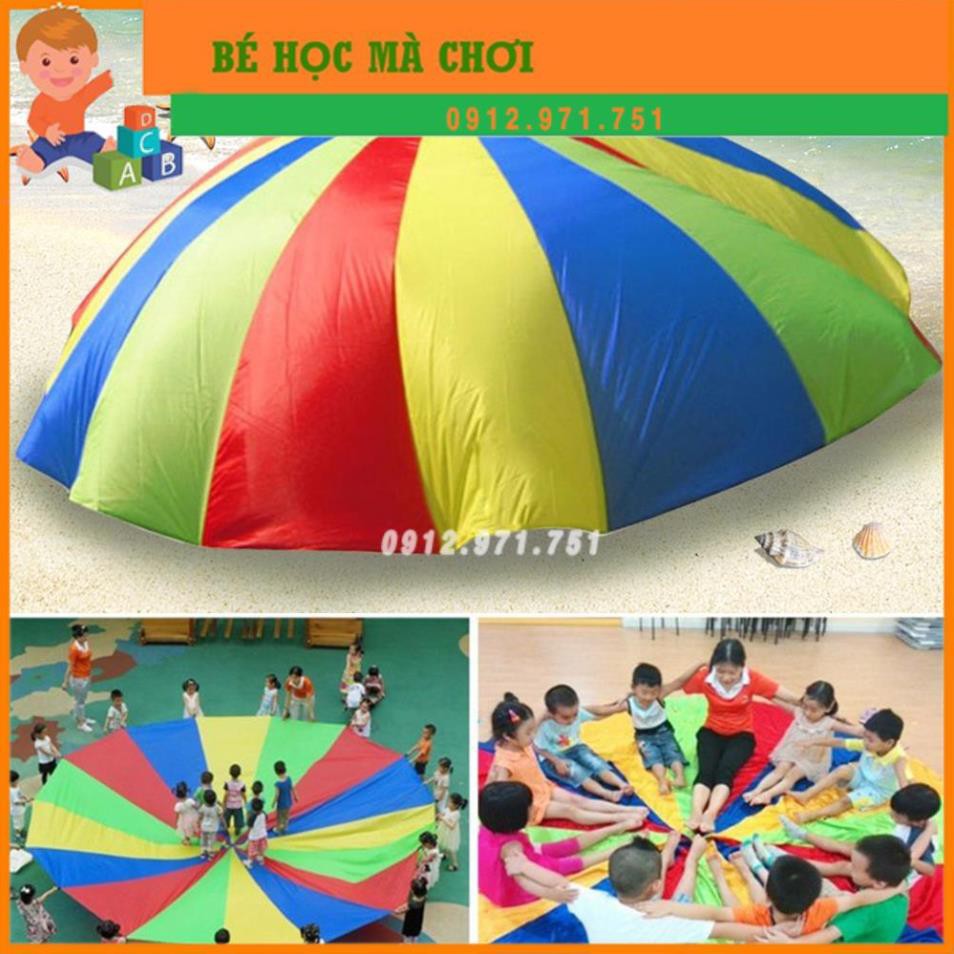 Đồ Chơi Dù Nhảy Màu Cầu Vồng 6.5ft Cho Bé