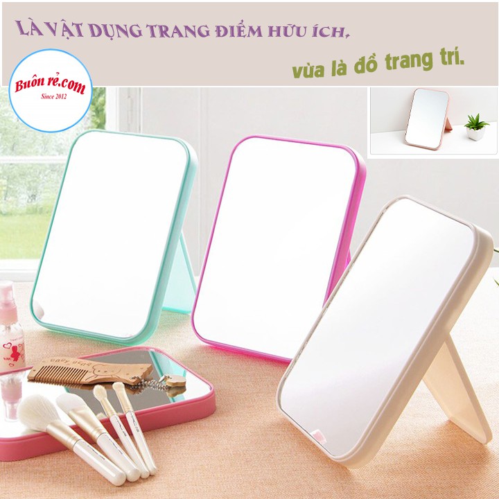 Gương để bàn trang điểm chân chữ T dễ thương, tiện dụng – Buôn rẻ 01317