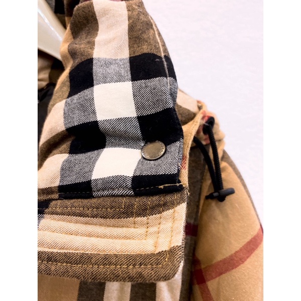 Áo khoác phao nữ thương hiệu Burberry BBR họa tiết kẻ cao cấp