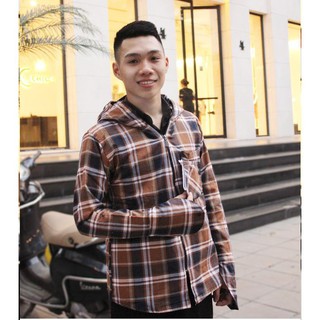 Áo chống nắng kẻ caro nam 2 lớp