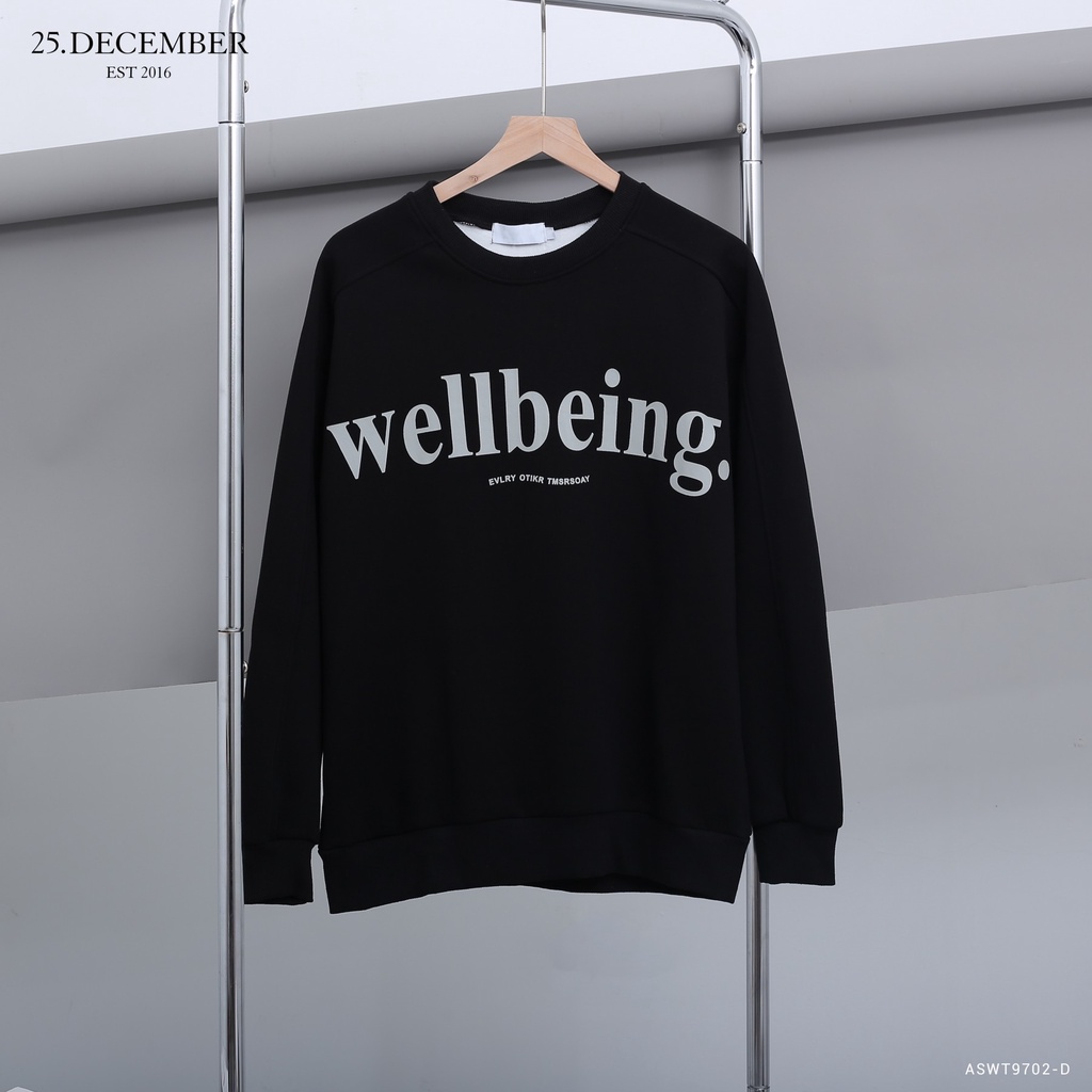 Áo Sweater Wellbeing chất nỉ dầy đẹp - 25.December mã ASWT9702 | BigBuy360 - bigbuy360.vn