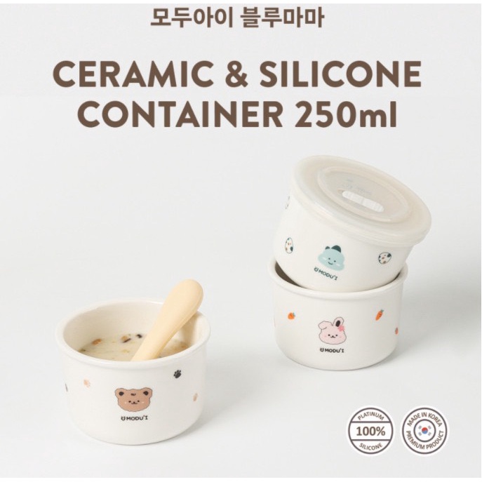 BÁT SỨ / HŨ SỨ ĂN DẶM DOTTODOT x BLUEMAMA - MADE IN KOREA [CÓ SẴN]