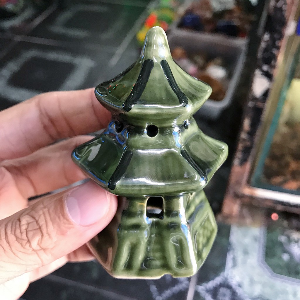 THÁP TRANG TRÍ HỒ CÁ NON BỘ RỘNG 5CM CAO 9CM