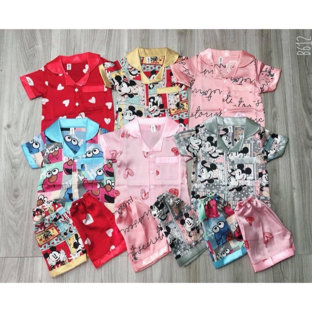 Bộ Pijama lụa bé trai bé gái