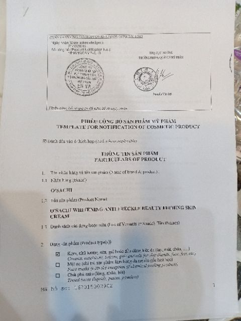 Sửa Rửa Mặt Trắng Da Cao Cấp OSACHI