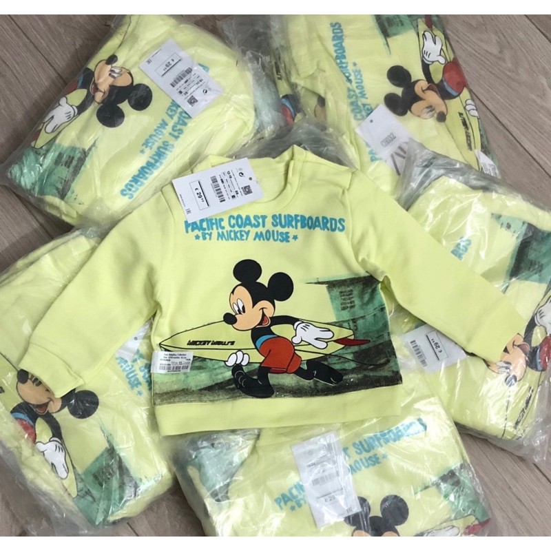 Áo nỉ da cá Mickey cho bé