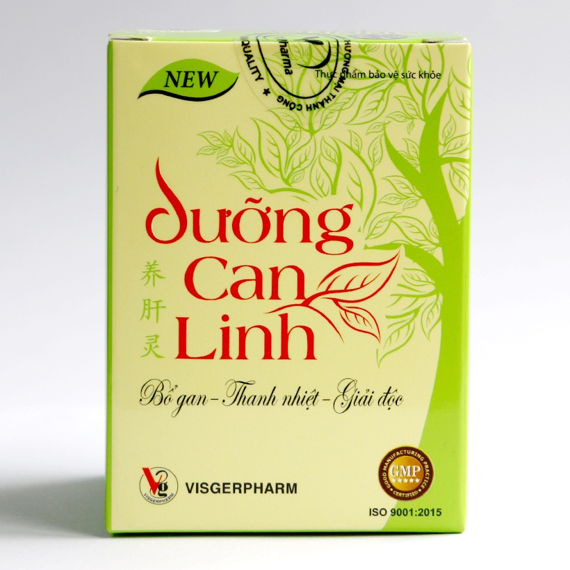Thực phẩm bảo vệ sức khoẻ Arginine Dưỡng Can Linh 500 giúp bổ gan, giải độc gan, bảo vệ gan - Hộp 60 viên
